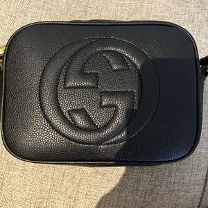 Gucci GG soho small Leather Disco Bag- Black